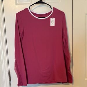 The Tailored Sportsman Berry Long Sleeve Top